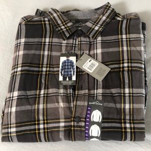 Eddie Bauer Mens XXL Woodstock Flannel lLong Sleeve Button-down